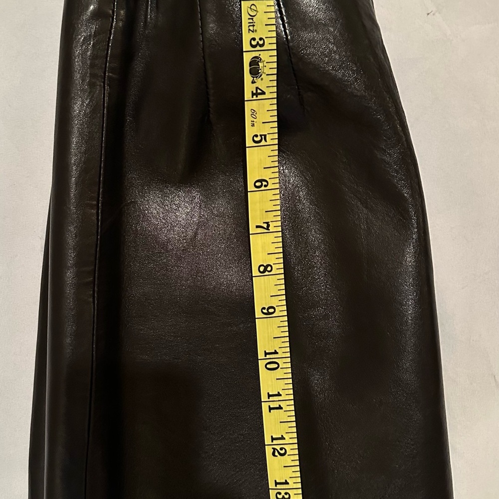 Vintage Bebe Lambskin Leather Skirt - 15 Inches of Iconic Style